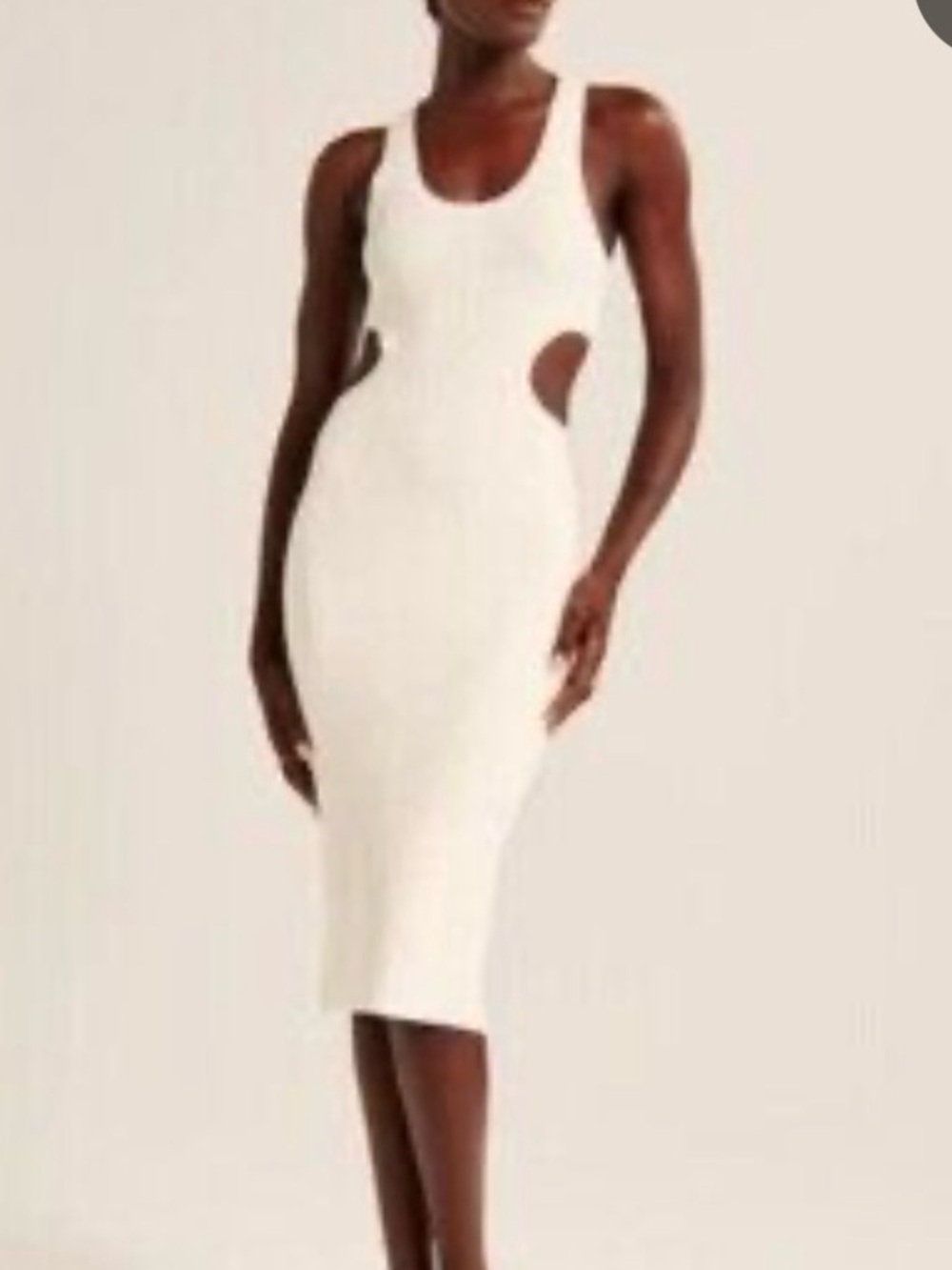 Abercrombie & fitch knit midi cut out dress size small nwt